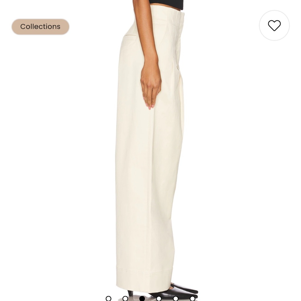 NWT ALC Bennett Pleated Wide Leg Pant in Beige- Size 6 - Picture 6 of 14
